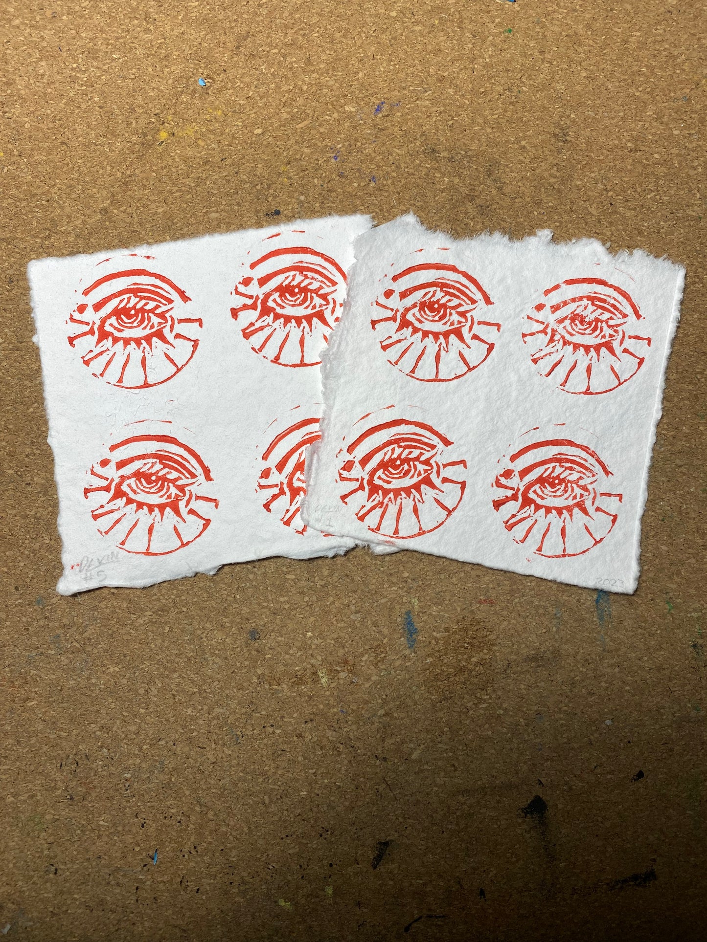Four Eyes lino print | More colours available upon request