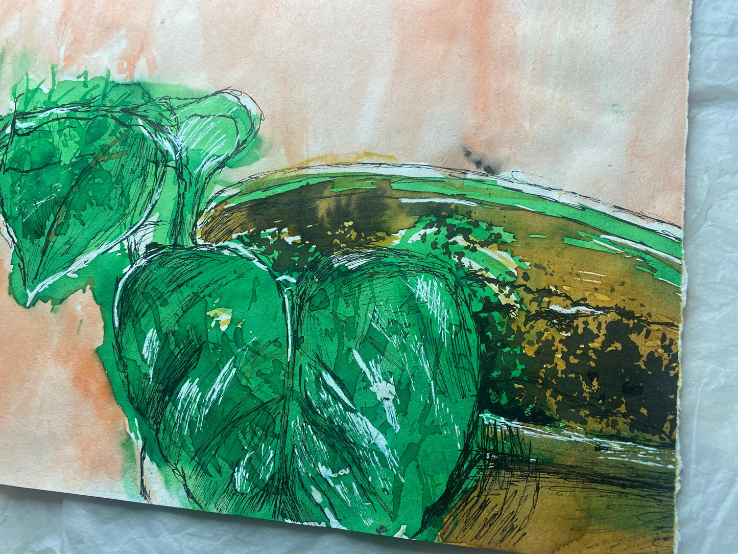 'UNTITLED' Plant Ink Piece